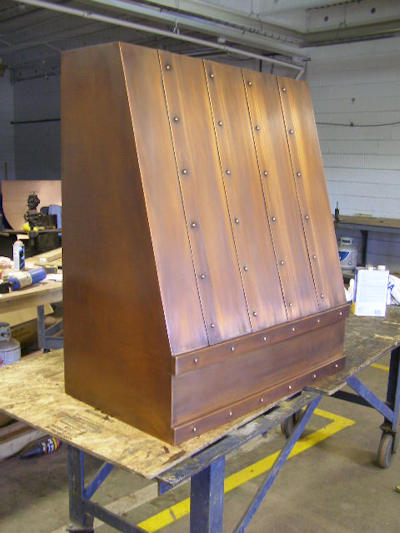 Mexican smooth copper rangehood